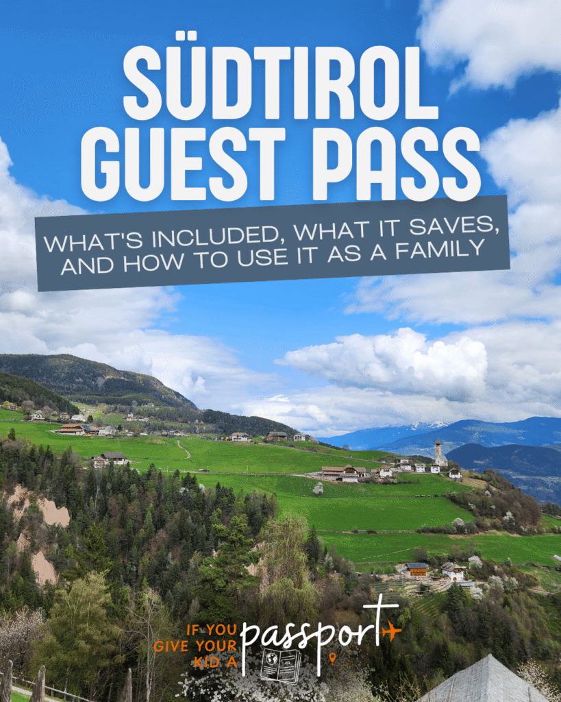 The Südtirol Guest Pass. What's included, what it saves and how to use it as a family. Photo of a bright blue sky over the Renon plateau.